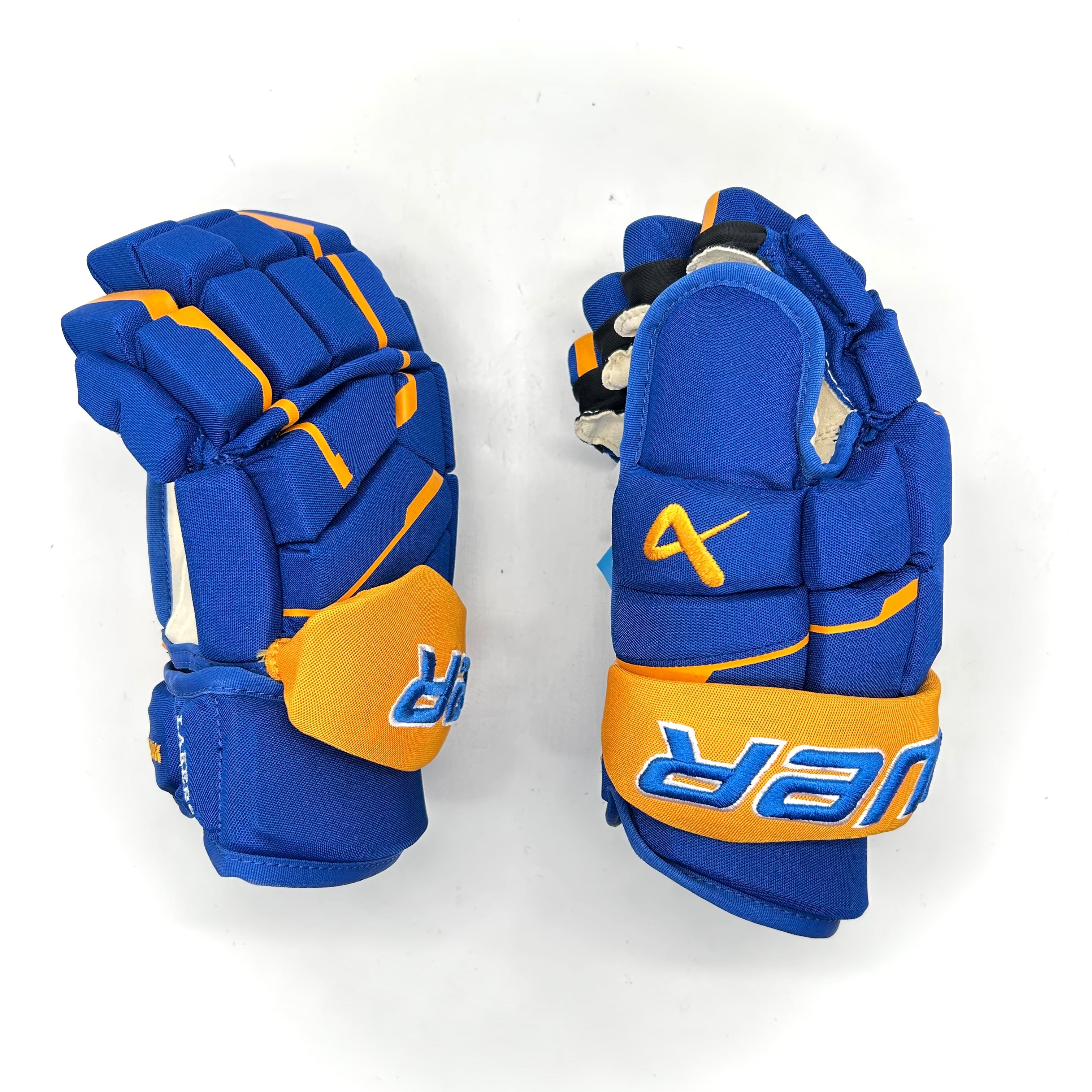 Gants de hockey Bauer Supreme Mach - NCAA Pro Stock (bleu/jaune)